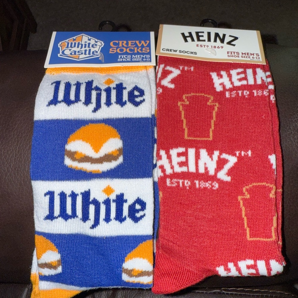 White Castle  and Heinz Ketchup crew socks